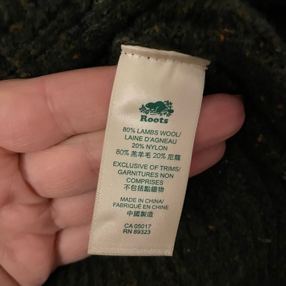 ROOTS Lambs Wool Blend Waffle Knit Tunic Sweater - Picture 5 of 5